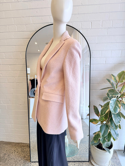 Ena Pelly Pink Boucle Sample Blazer  - Size 8