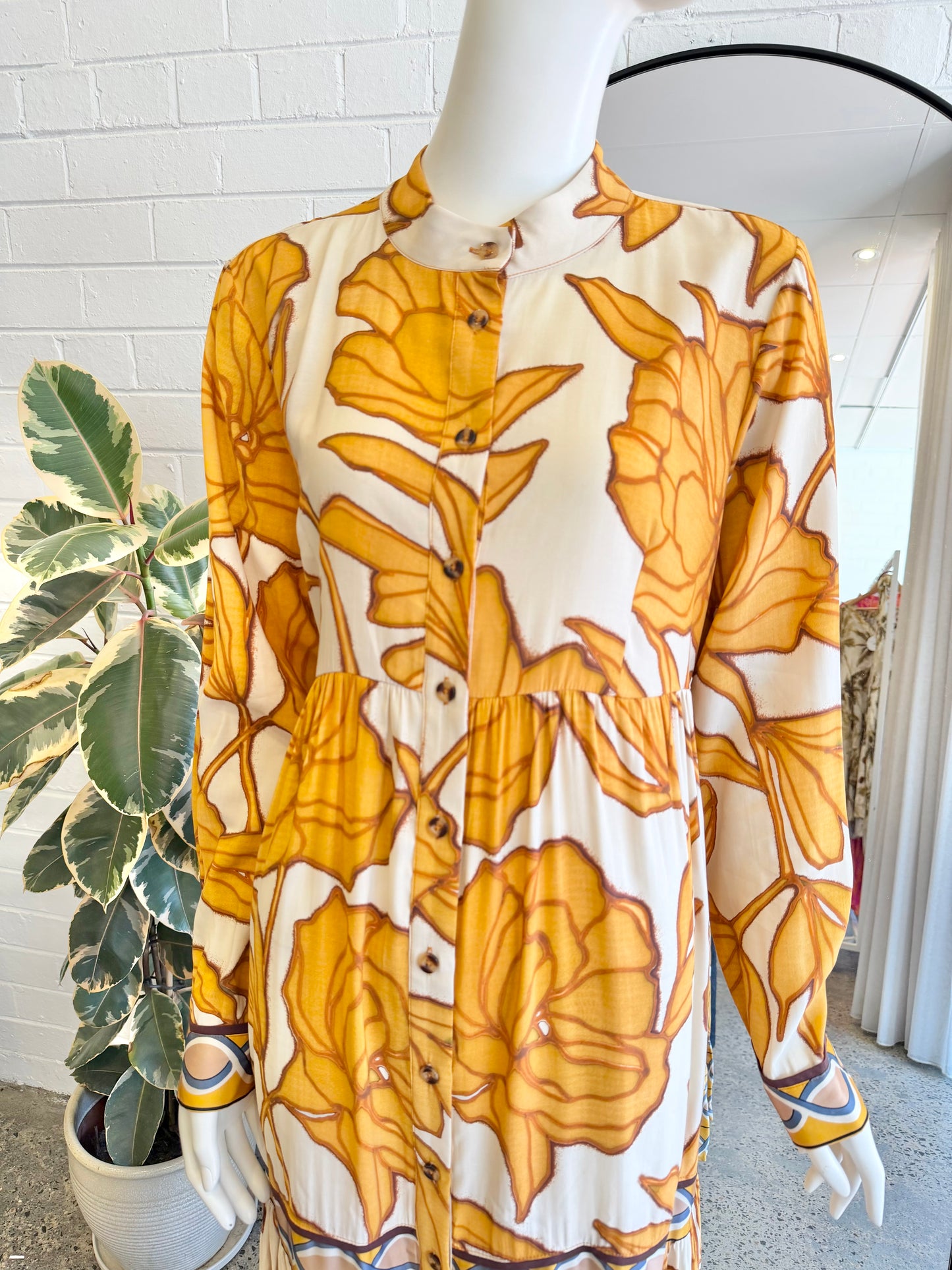 Trelise Cooper Dressing Game Stained Glass Midi Dress - Size 10