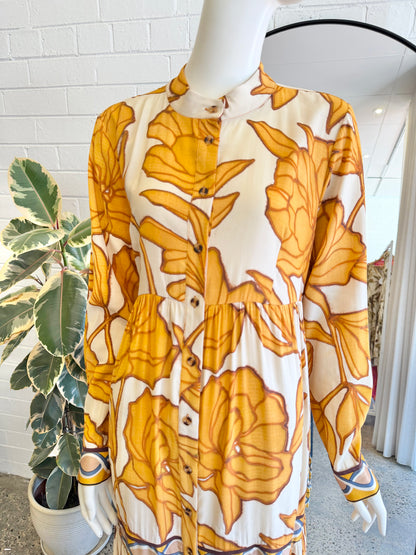 Trelise Cooper Dressing Game Stained Glass Midi Dress - Size 10