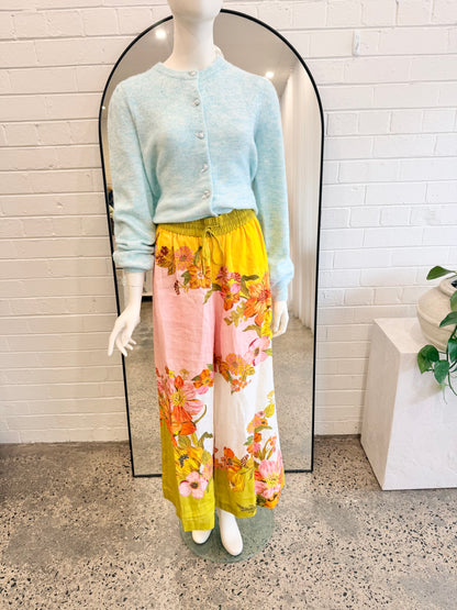 Alemais Silas Wide Leg Linen Pants - Size 8