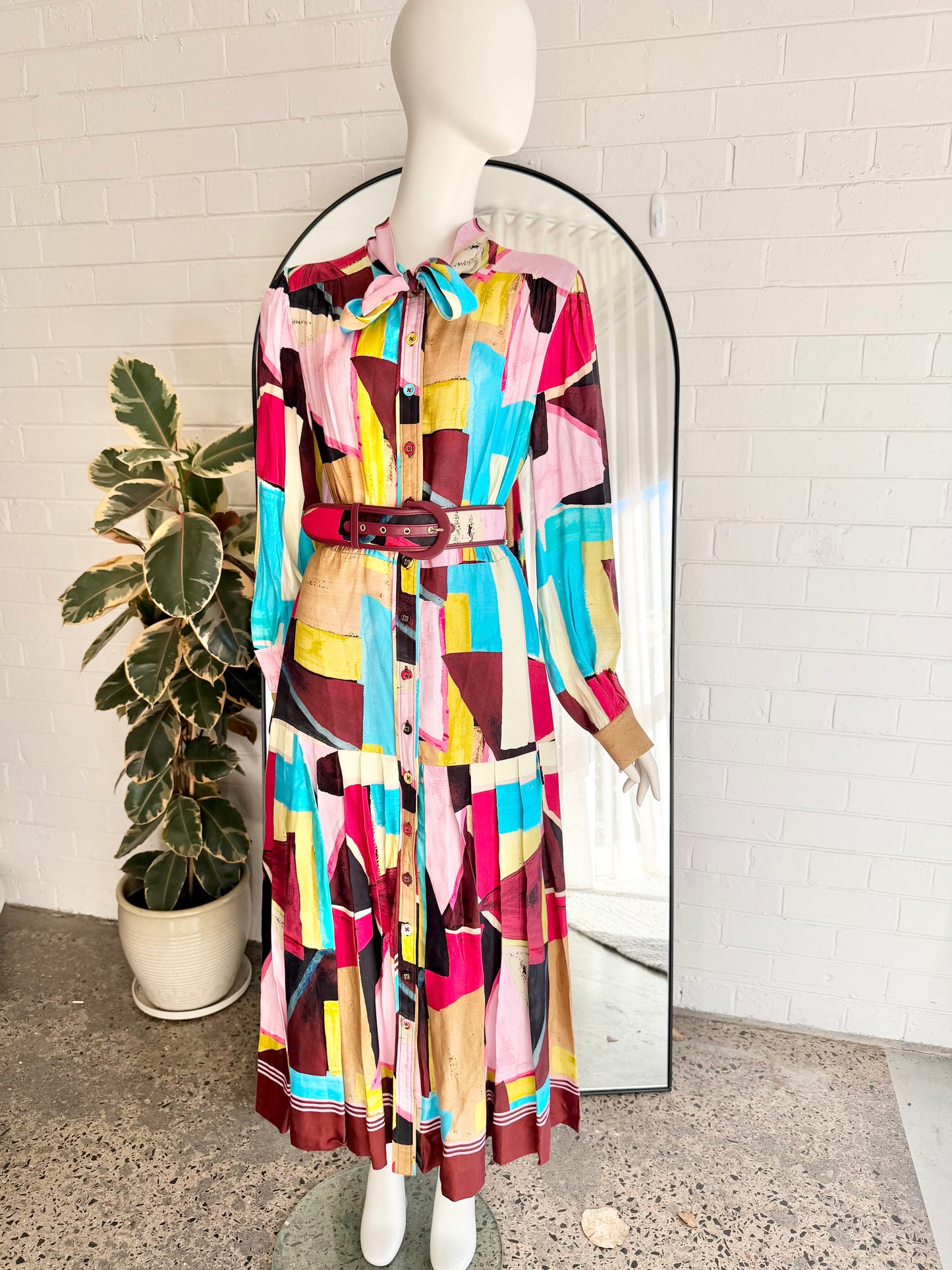 Rebecca Vallance Bastile Button Midi Dress - Size 14