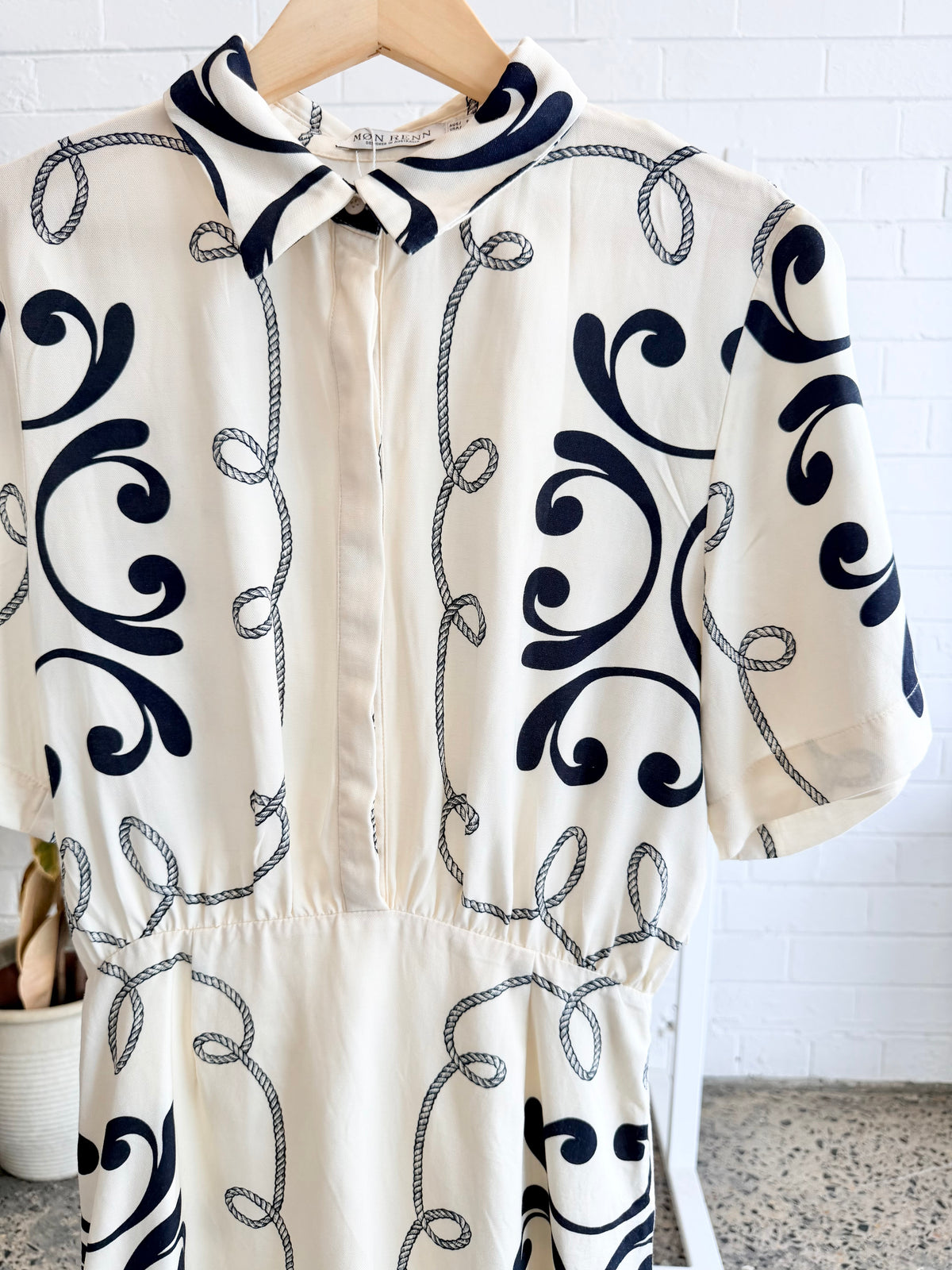 Mon Renn White Savanna Mini Dress - Size 8