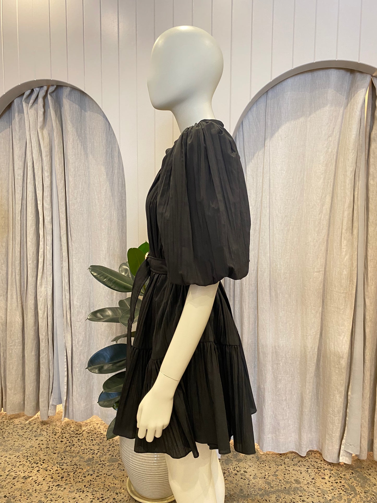 Acler Black Cardine Mini Dress - Size 12