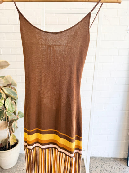 Faithful The Brand Brown Citara Maxi Dress- Size 8