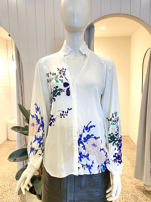 Massimo Dutti Floral Shirt - Size 12