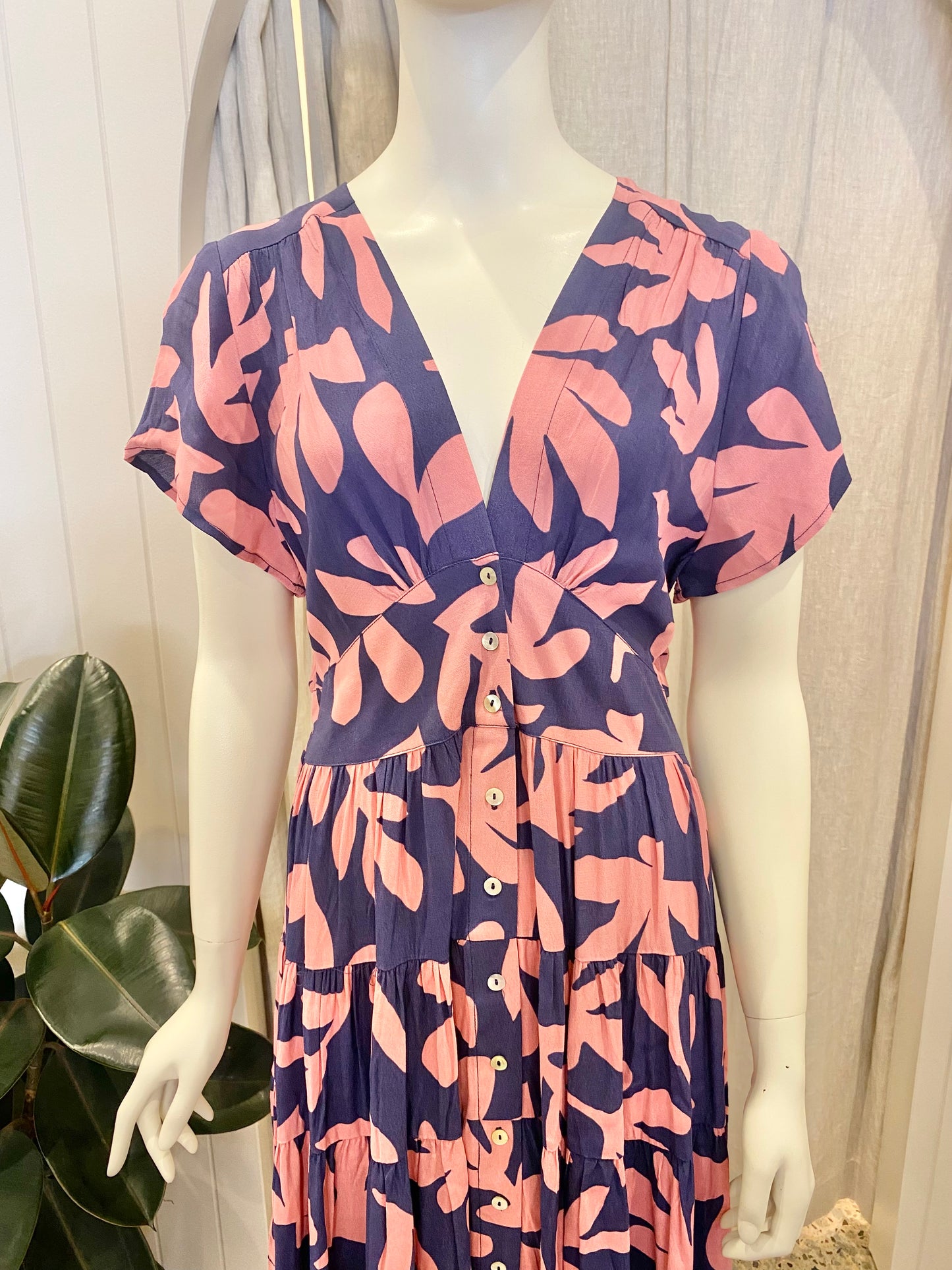 Mister Zimi Floral Midi Dress - Size 14