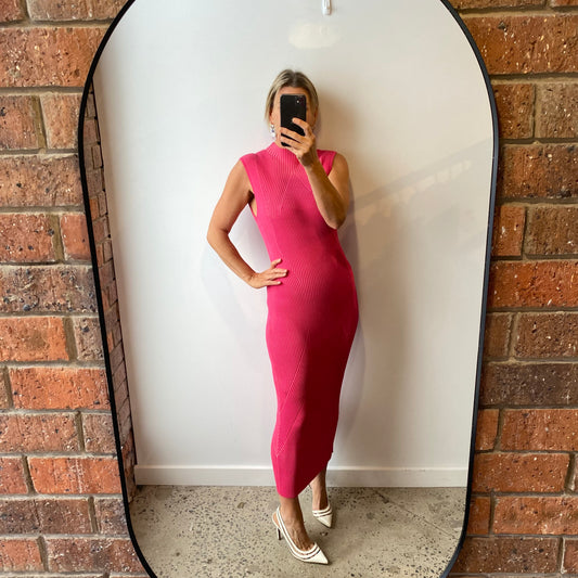 Acler Rickman Ribbed Knit Dress - Size 10