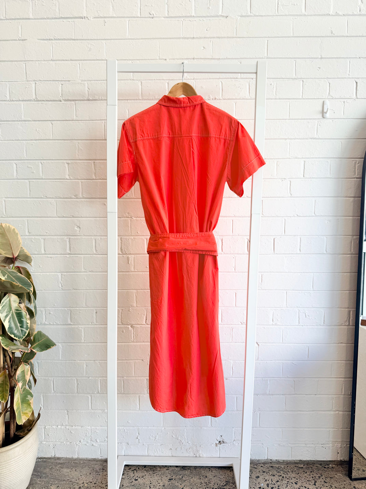Zoe Kratzmann Papaya Cotton Shirt Dress - Size 0 (6 - 8)