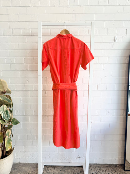 Zoe Kratzmann Papaya Cotton Shirt Dress - Size 0 (6 - 8)
