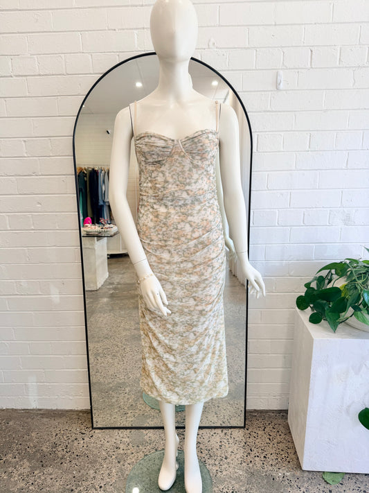 Camilla & Marc Majorelle Floral Print Midi Dress - Size 10