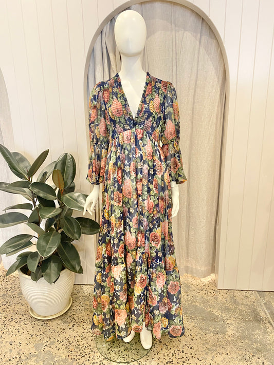 By Timo Floral Maxi Dress - Size 10 - 12