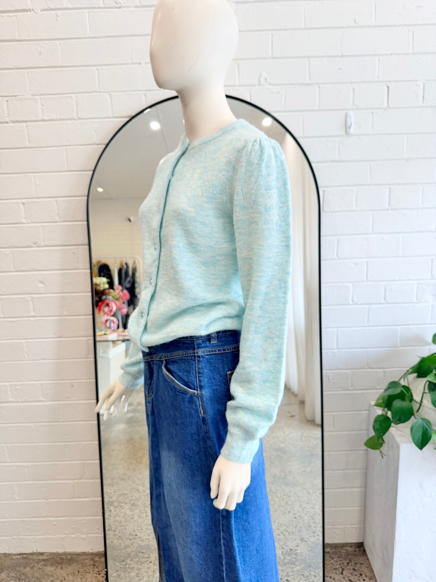 Review Ice Blue Heidi Cardigan