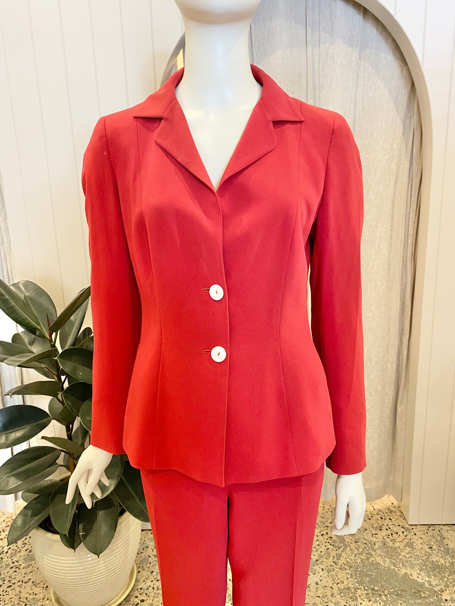 MAX MARA Vintage Power Suit in Red - Size 12