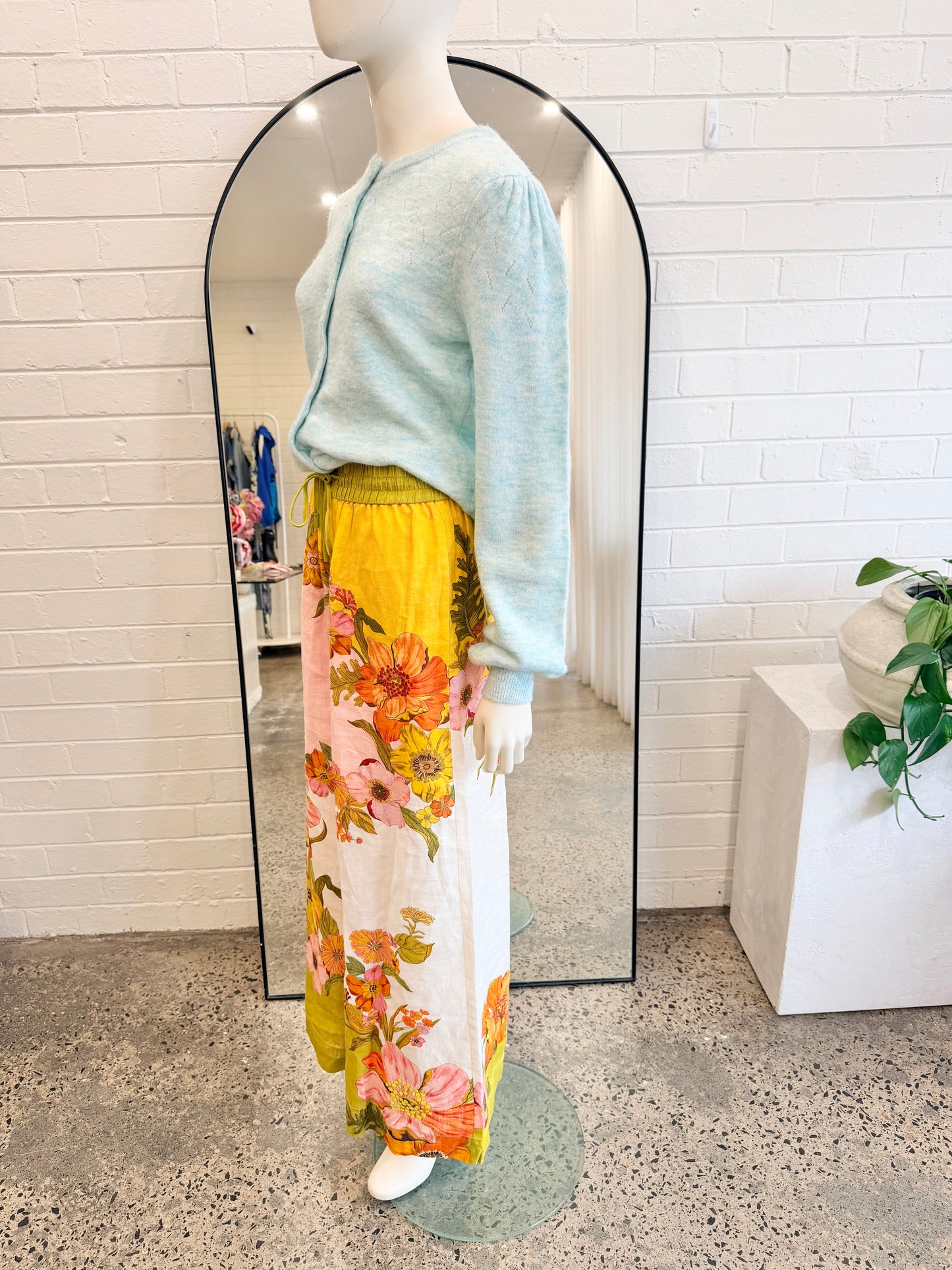 Alemais Silas Wide Leg Linen Pants - Size 8