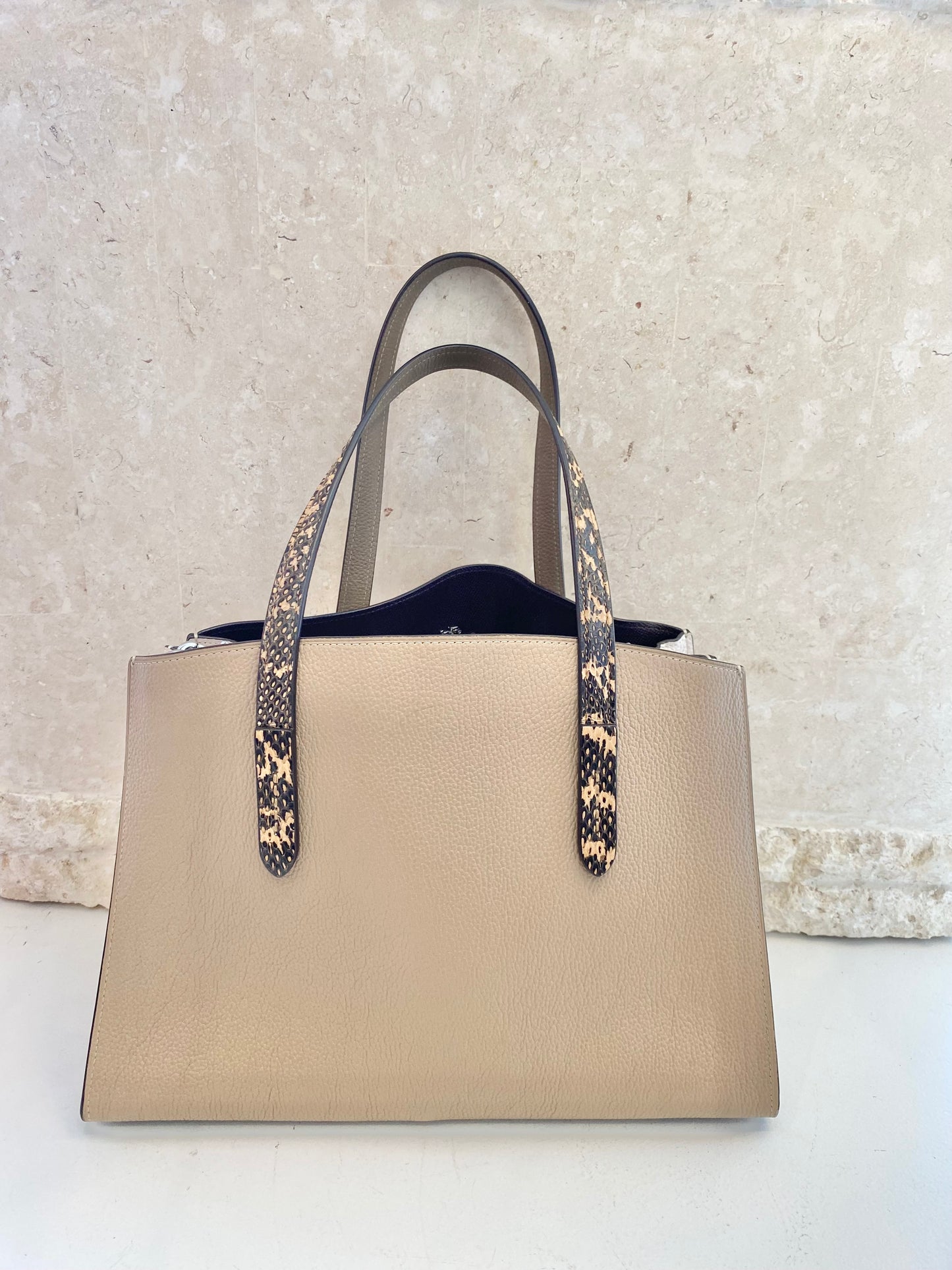 Coach Charlie Carryall With Colorblock Snakeskin