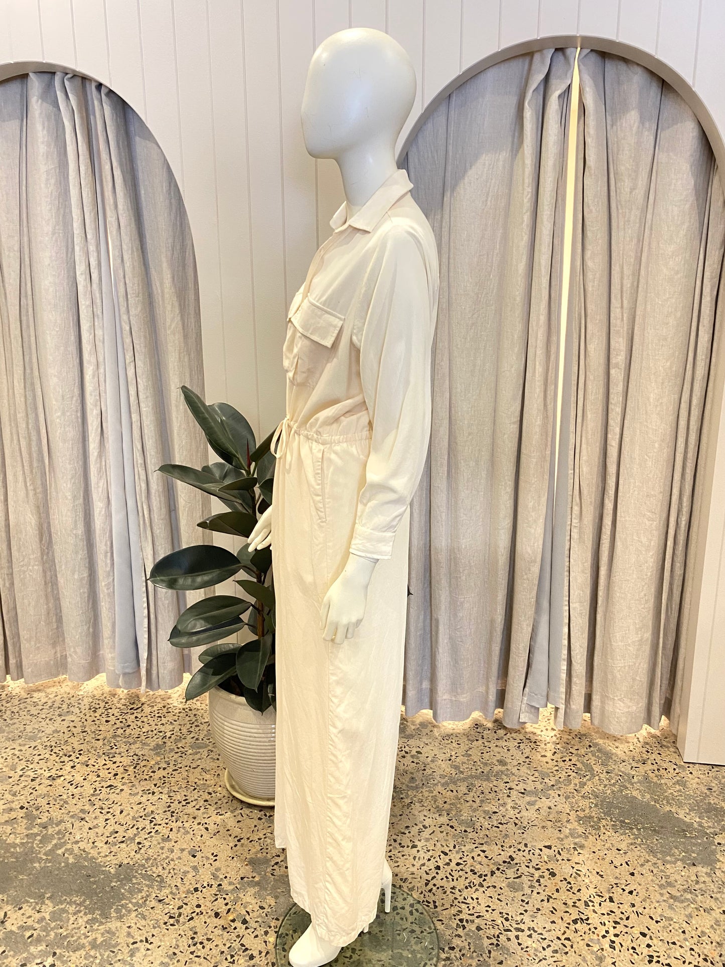 Dissh 'Lars' Cream Jumpsuit - Size 8