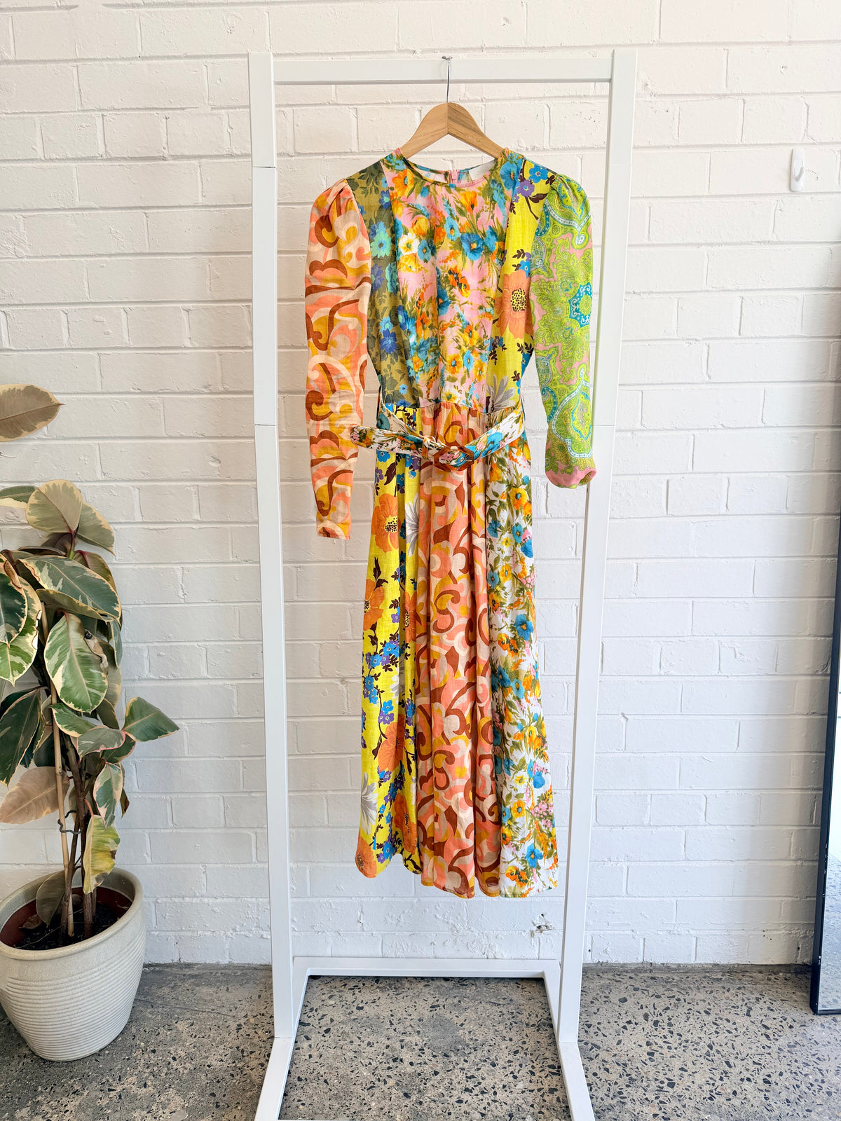 Zimmermann Multicoloured Estelle Spliced Floral Midi Dress - Size 0 (6-8)