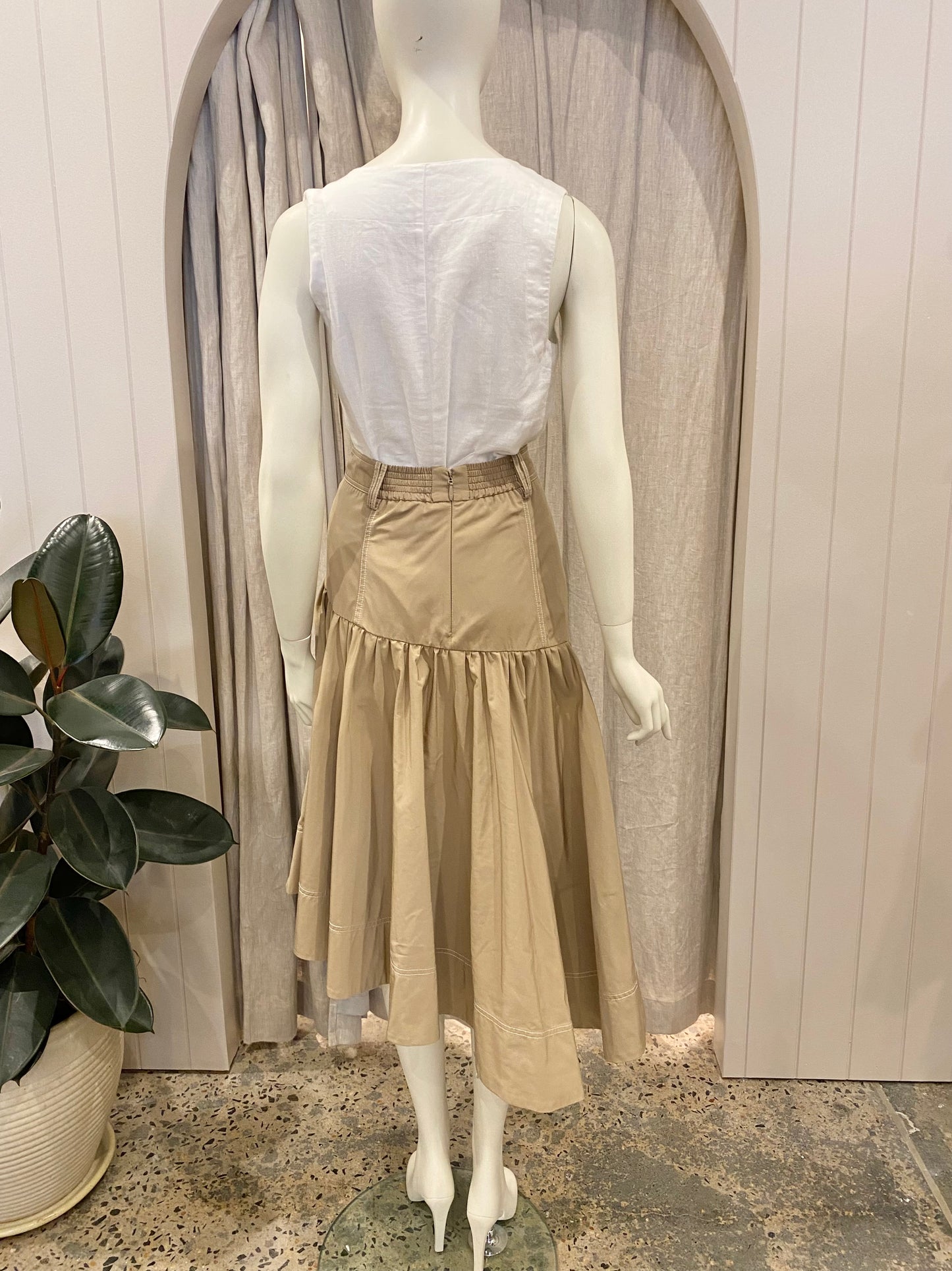 AJE Willow Utility Midi Skirt - Size 16