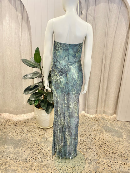 Bec & Bridge Opal Strapless Maxi Dress in Green - Size 14