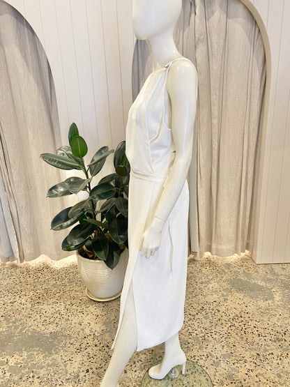 Dion Lee Whitewash Utility Midi Dress - Size 10