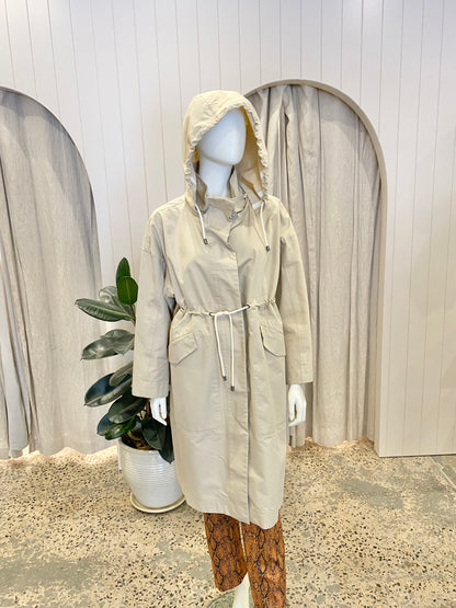 Max Mara Weekend Trench Coat in Sand - Size 12-14