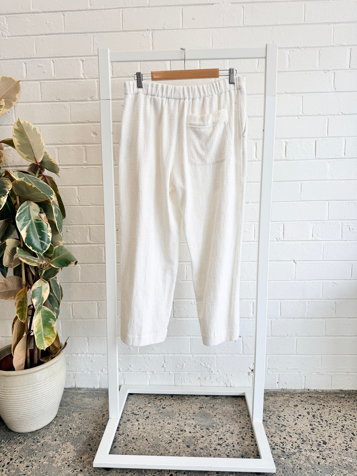 Essentiel Antwerp Textured Track Pants in White - Size 12
