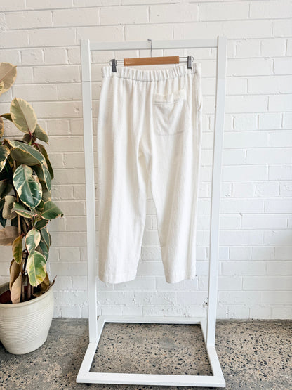Essentiel Antwerp Textured Track Pants in White - Size 12