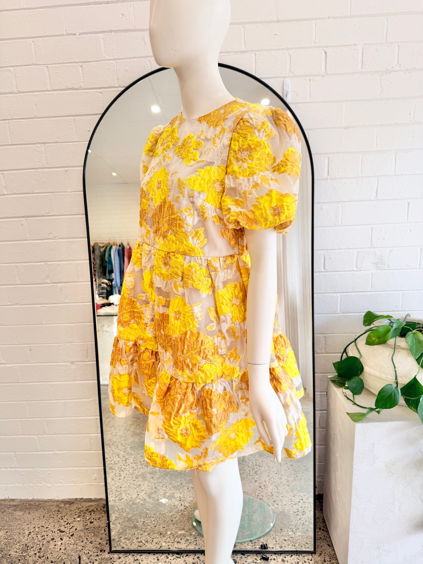 Elliatt Marigold Progressive Mini Dress - Size M (8 - 10)
