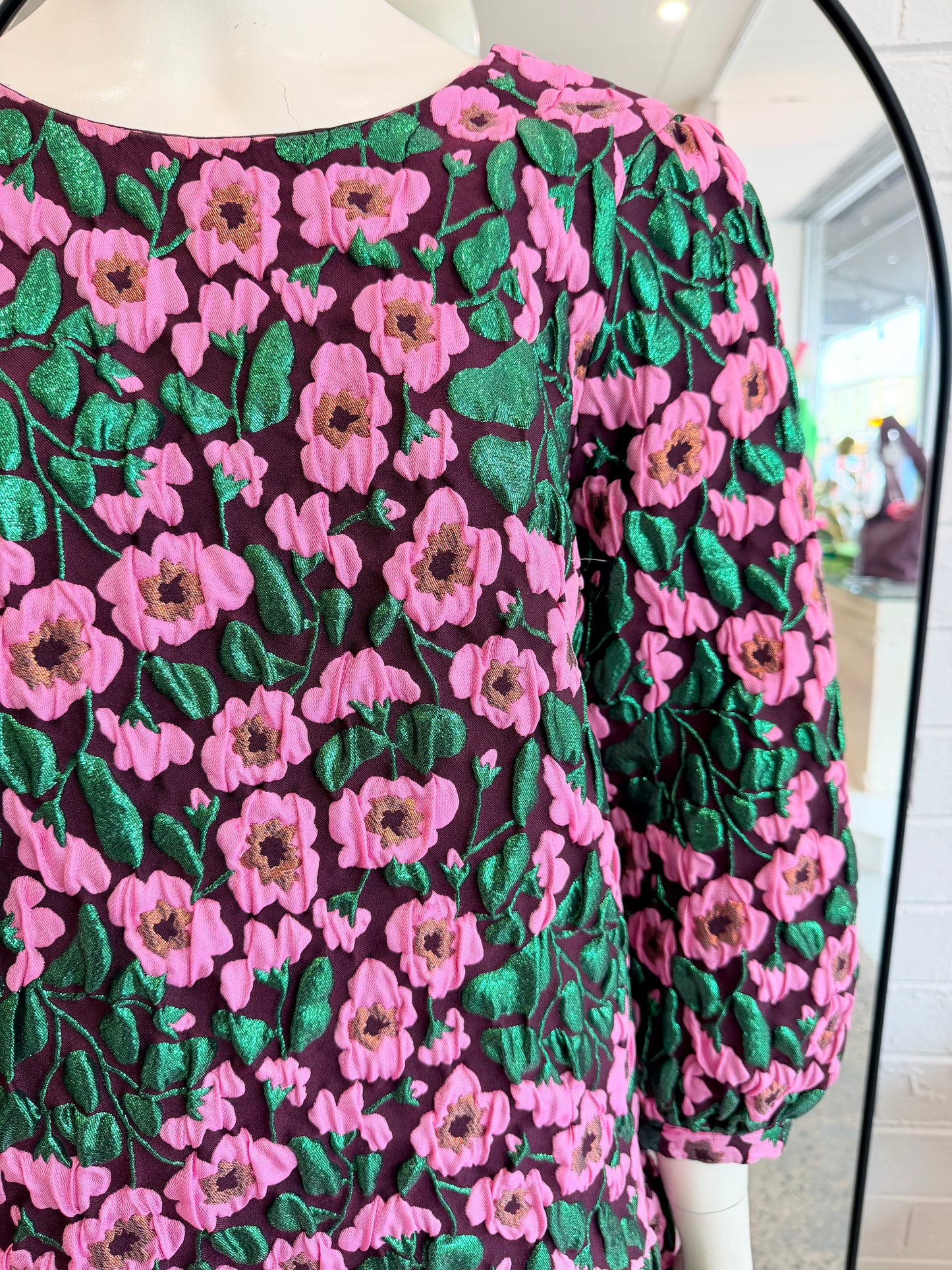 Gorman 'Wild Roses' Jacquard Dress - Size 8