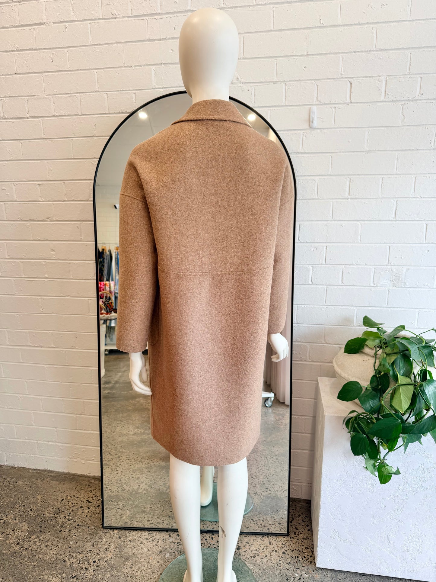 Belle and Bloom Camel Wool Blend Coat - Size XS (8 - 10)