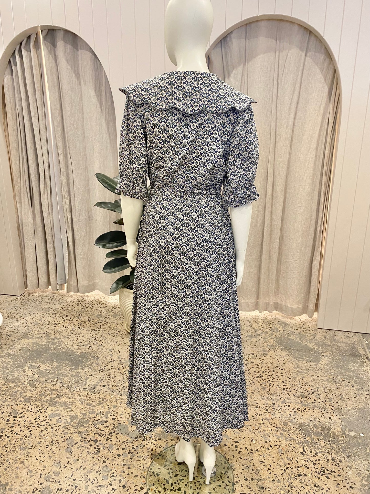 Sorority Scalloped Collared Dress  - Size 14