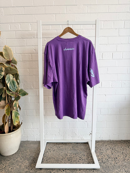Sabbi Purple Very Oversized Tacos and Tequila Tee - Size L (12 - 16)