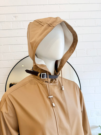 Isle Jacobsen Golden Brown Raincoat  - Size 36 (8)