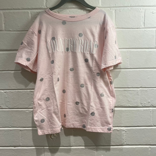 Country Road Pink Polka Dot Tee - Size 10