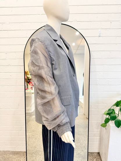 Camilla & Marc 'Zephyr' Bomber Blazer in Grey - Size M/L (14)