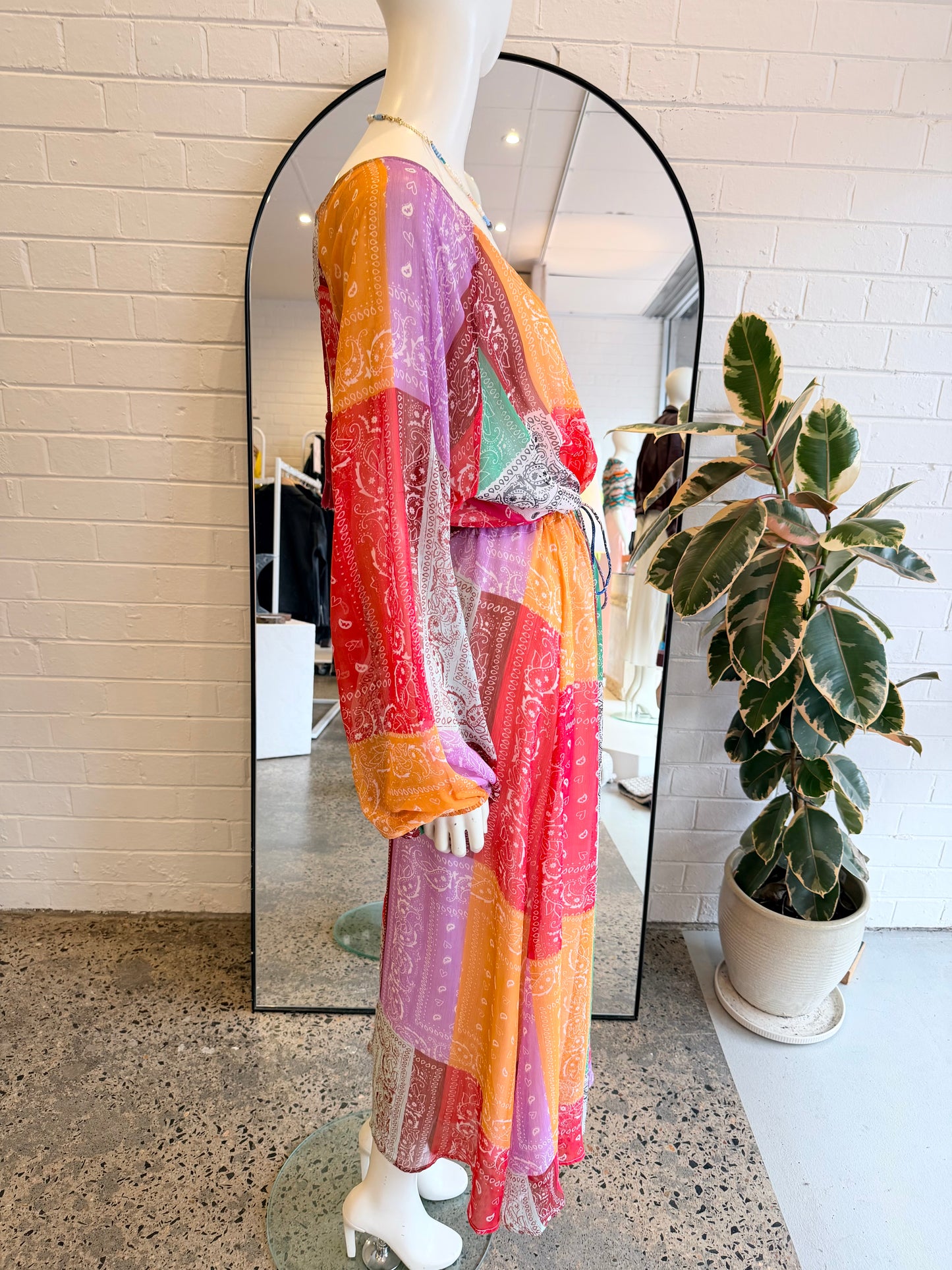Never Fully Dressed Patchwork Maxi Dress - Size 14