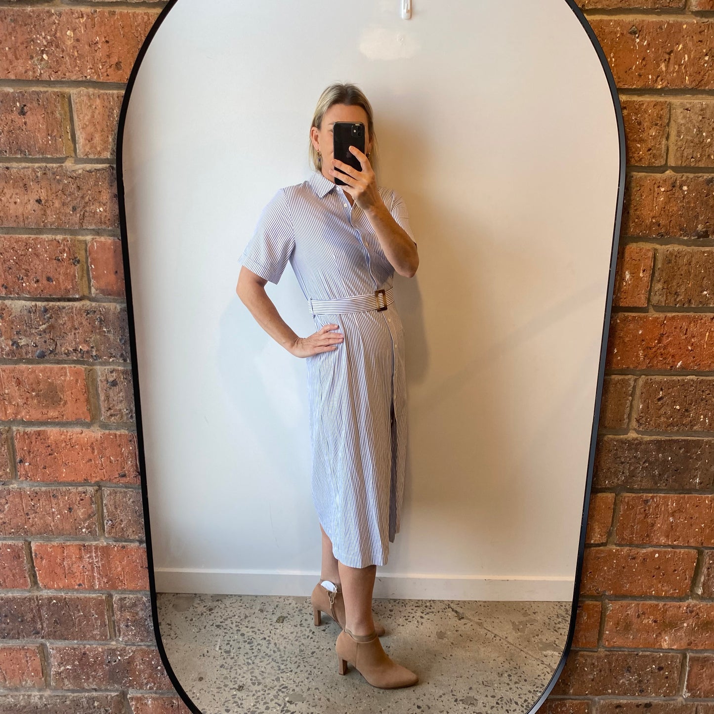 Elka Collective Striped Button Down Dress - Size 10