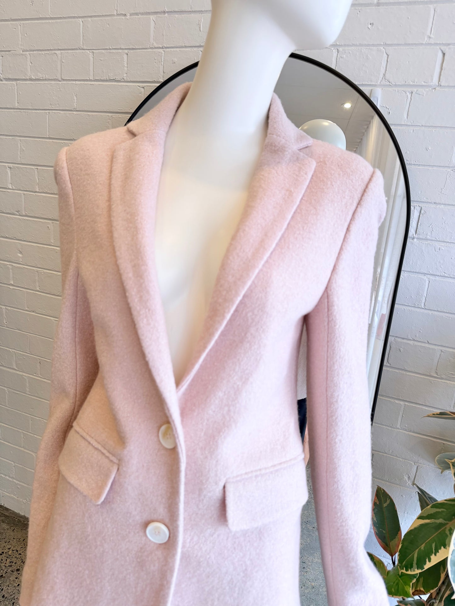 Ena Pelly Pink Boucle Sample Blazer  - Size 8