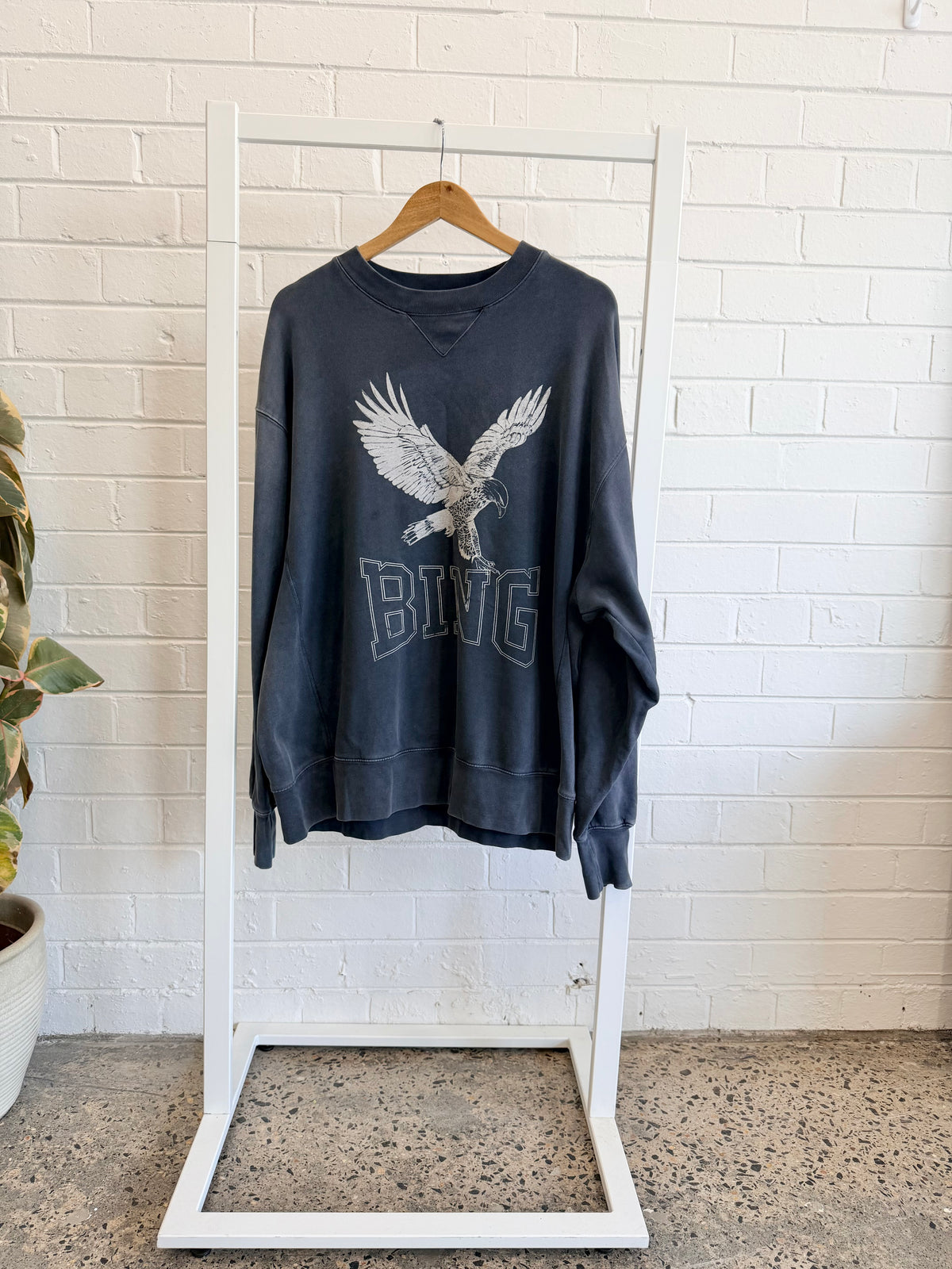 Anine Bing 'Alto' Sweater in Washed Black - Size M (12-14)