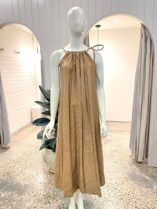 The Row Khaki Midi Dress - Size 8