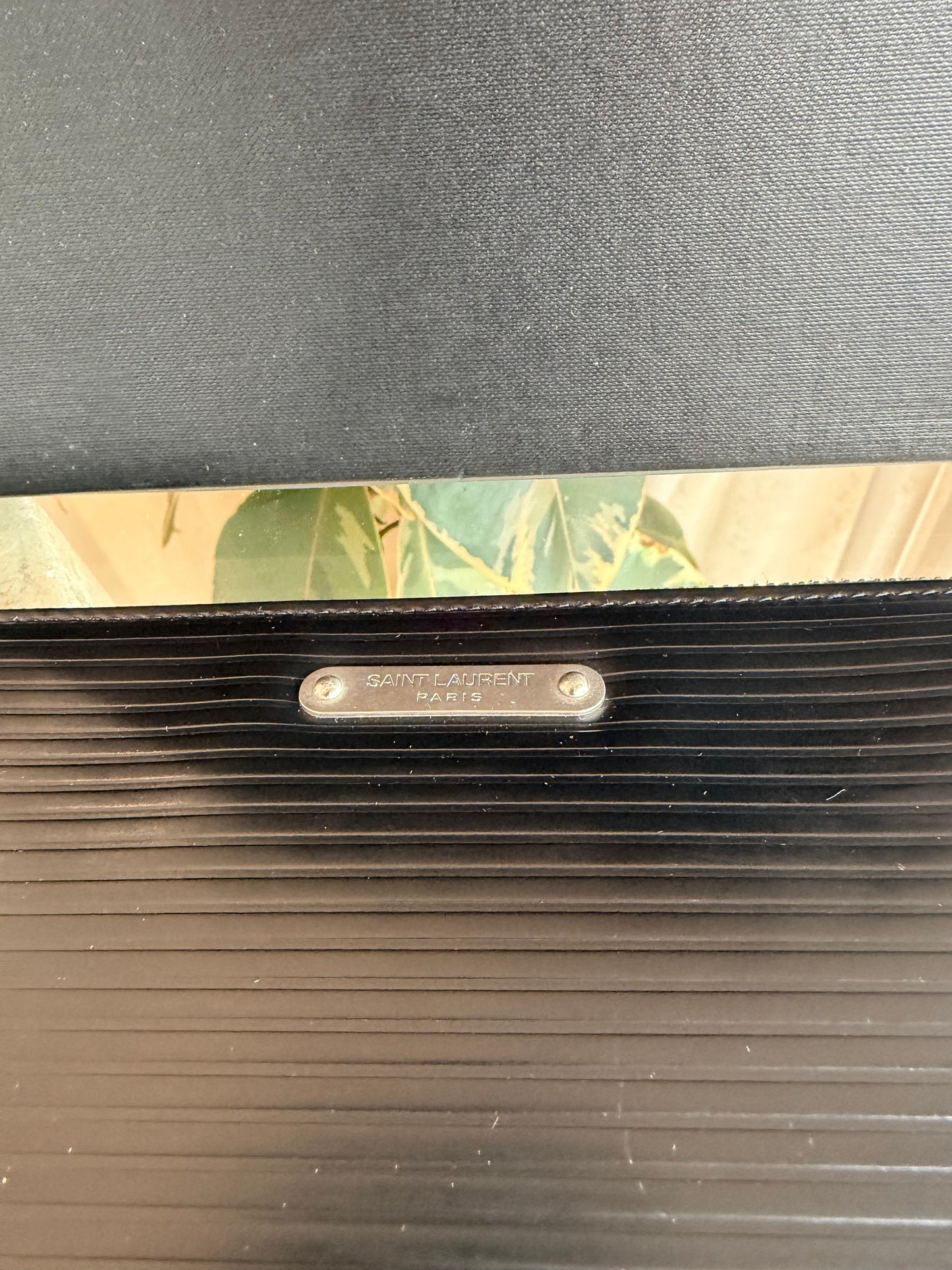 Saint Laurent Paris Nero I-Pad Militar Pouch