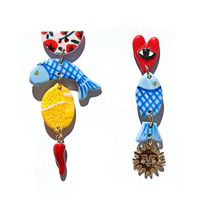 Kingston Pomodoro Mix Clay Earrings