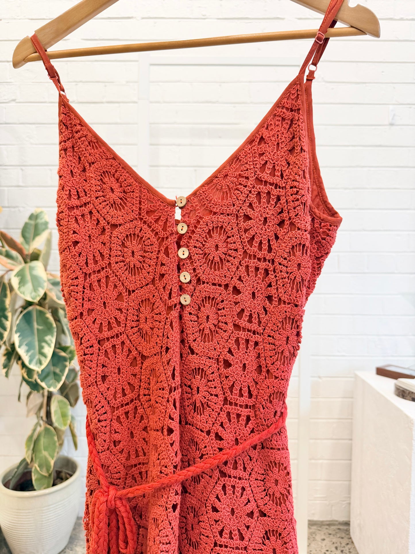 MOS Sangria Tahlia Beach Lace Midi Dress - Size 10