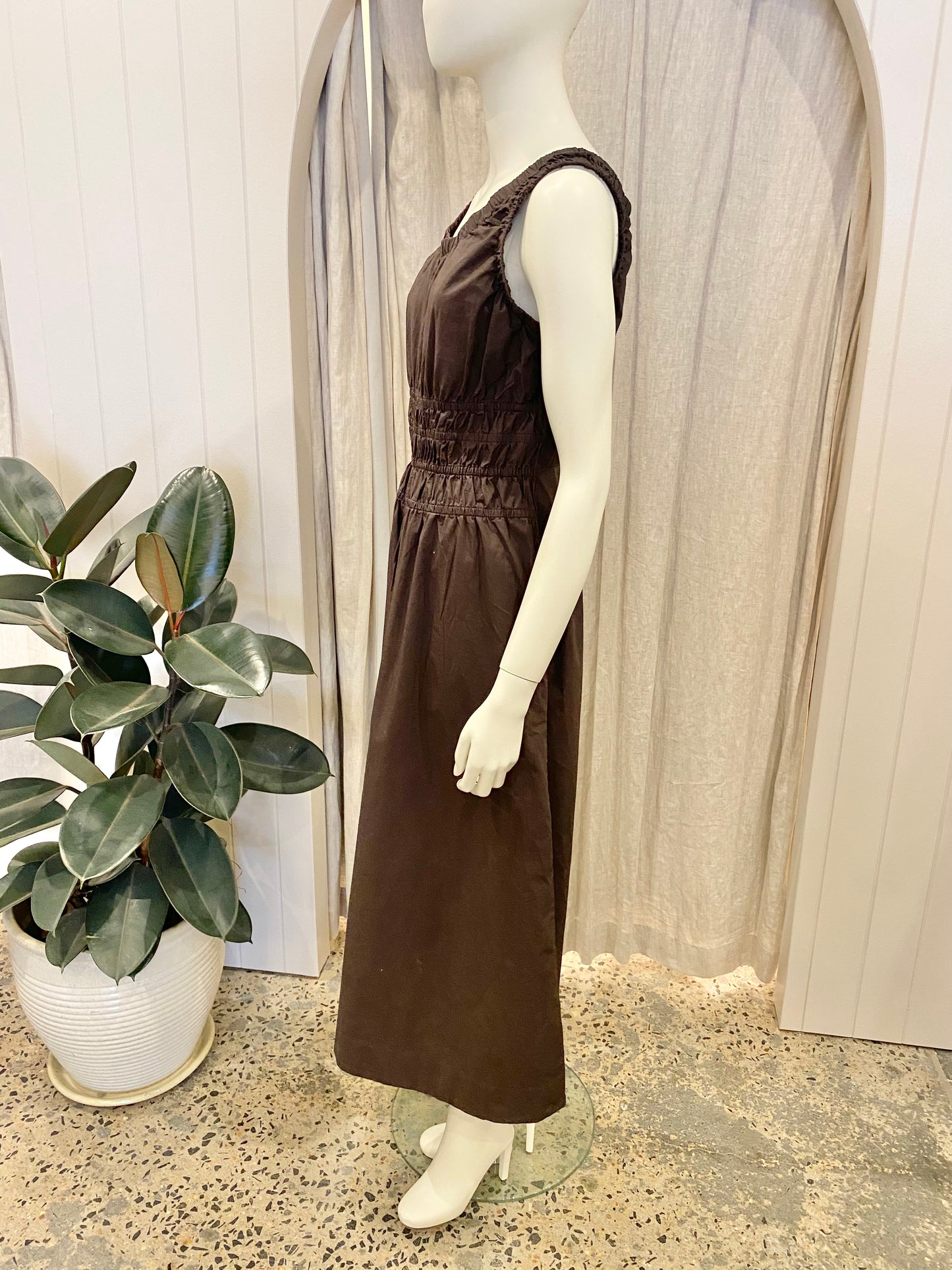 COS Chocolate Jumpsuit - Size 8