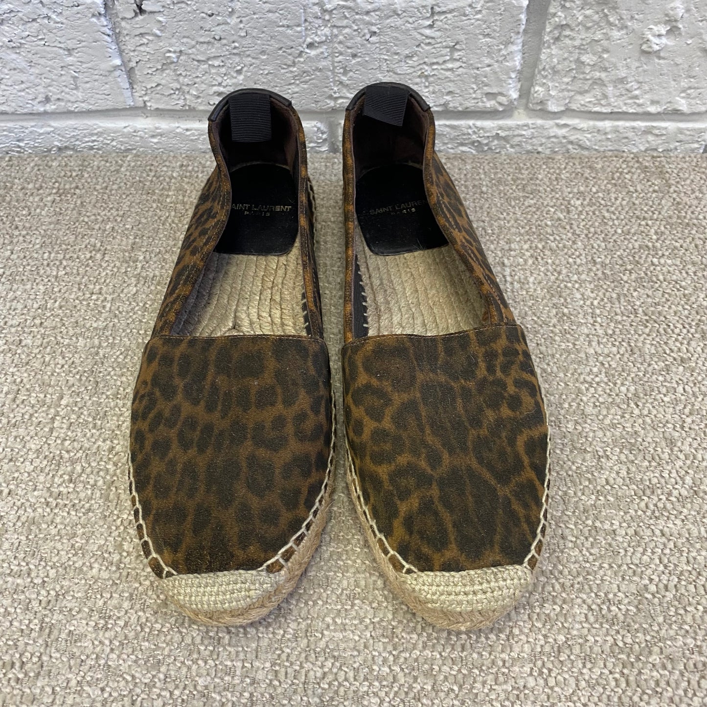 Saint Laurent Suede Espadrille in Leopard Print - Size 37