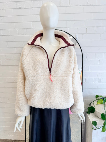 The Upside Cream Harlow Fleece Pullover - Size S (8 - 10) - Pre-Loved Geelong