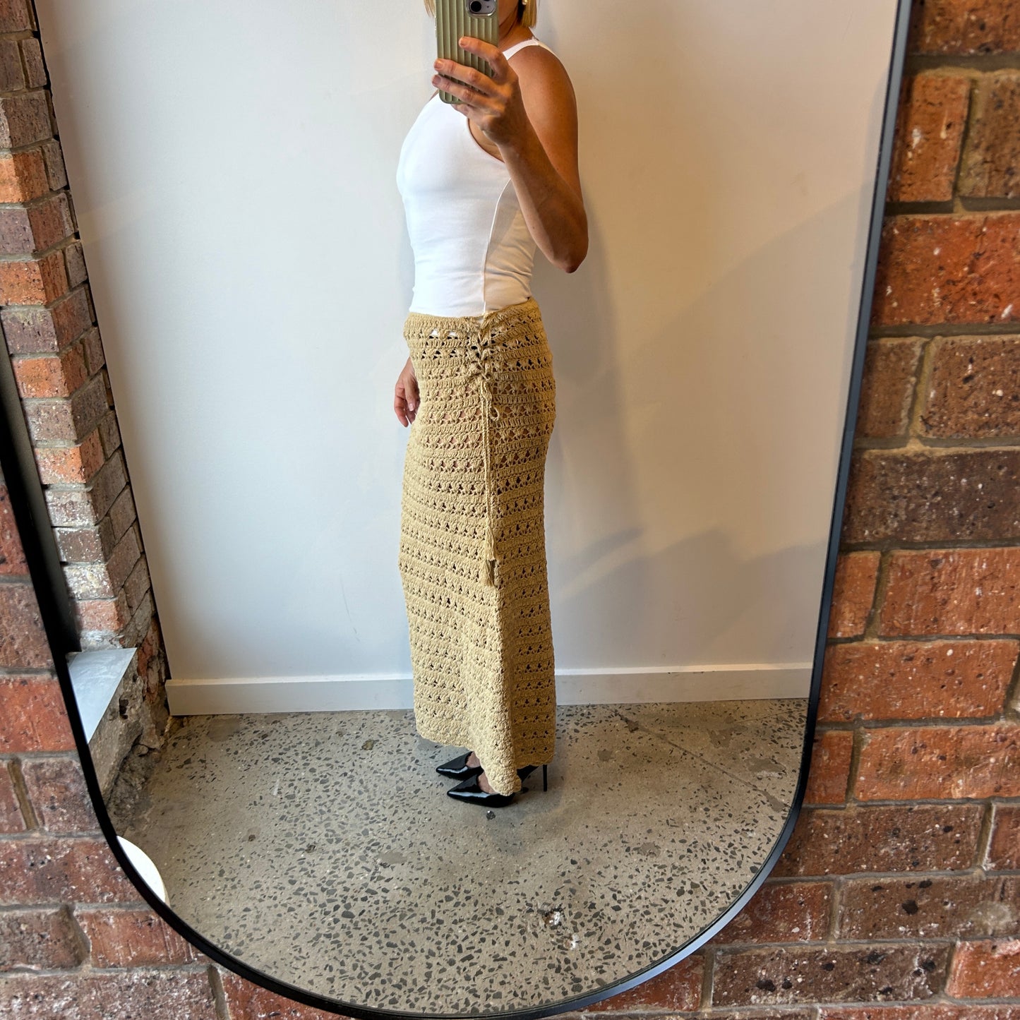 Isabelle Quinn Nina Crochet Maxi Skirt - Size 10