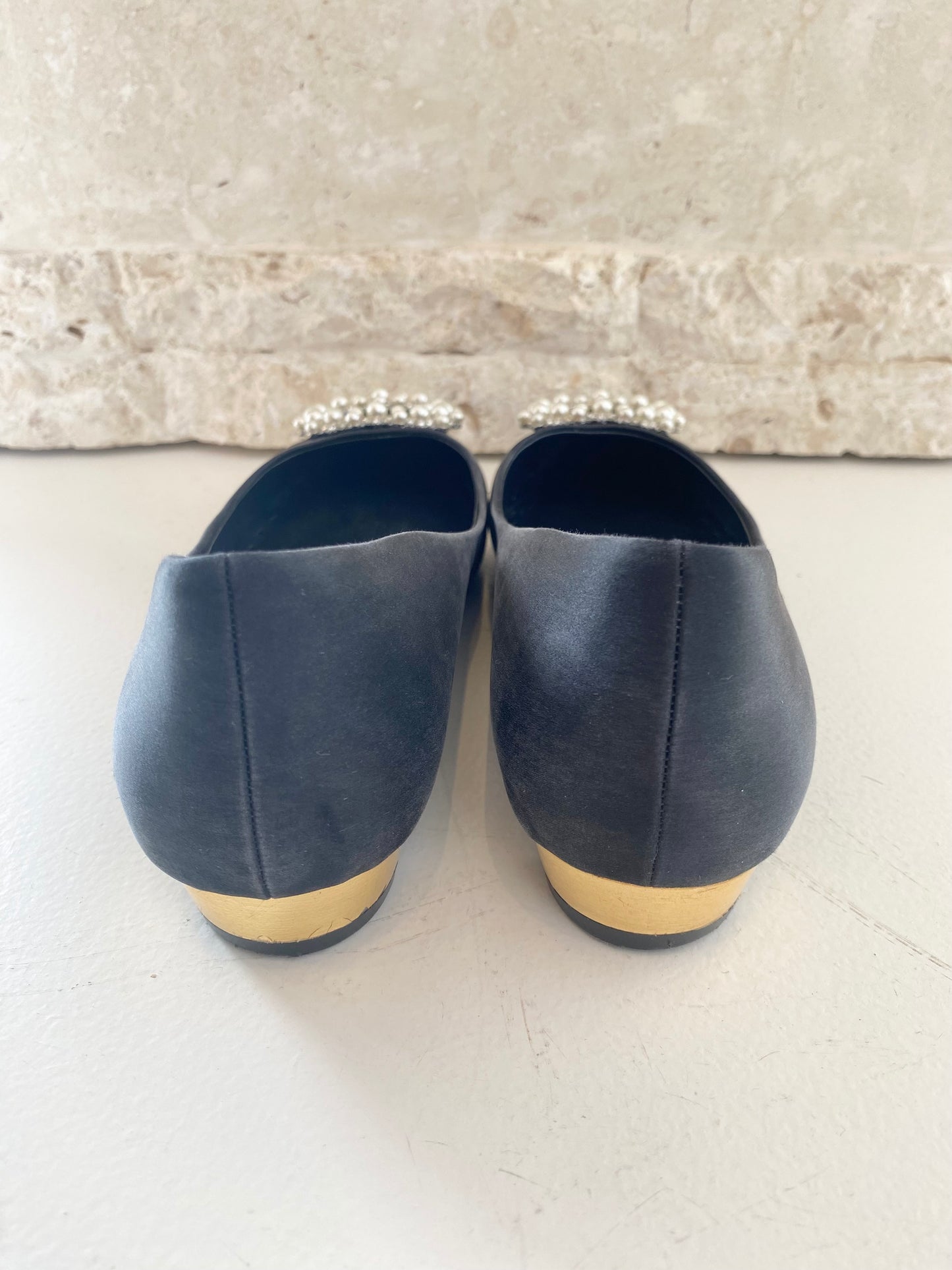 Rupert Sanderson Embelished Ballet Flats - Size 38