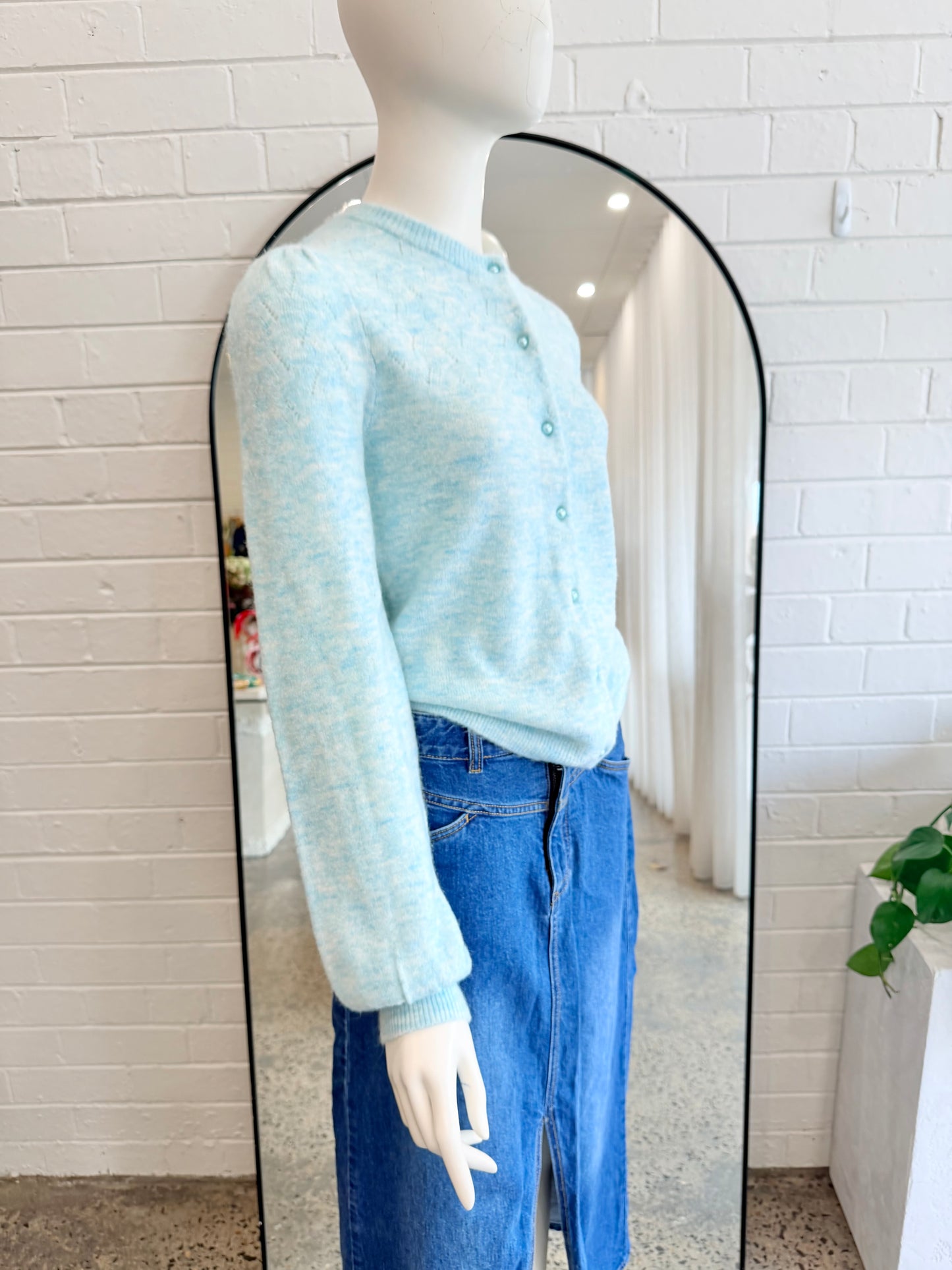 Review Ice Blue Heidi Cardigan
