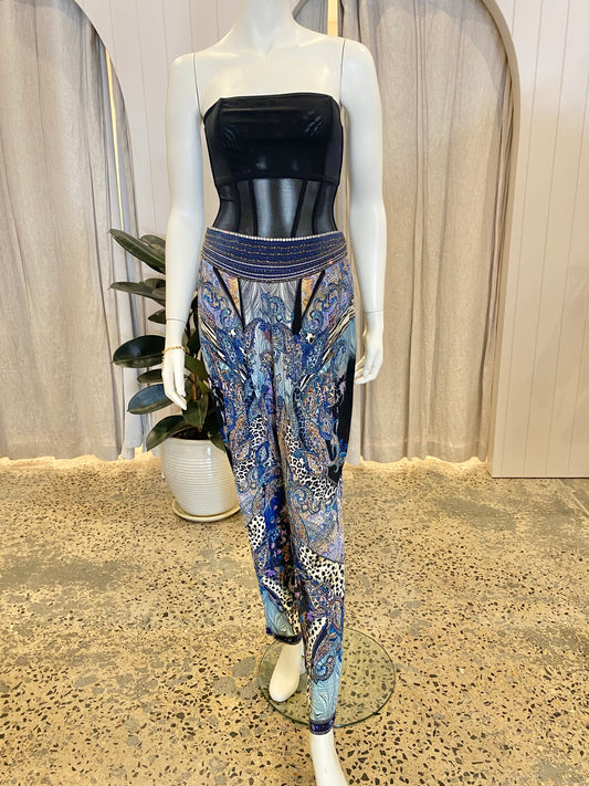 Camilla Blue Print Pant - Size S